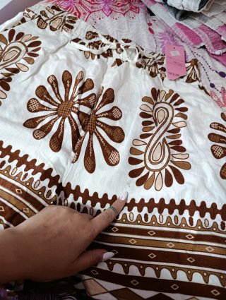Pantalón Verano Huafeng Blanco y Marrón