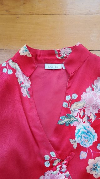 Vestido Lolita rojo estampado floral
