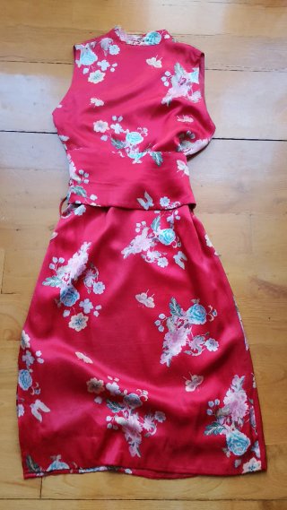 Vestido Lolita rojo estampado floral