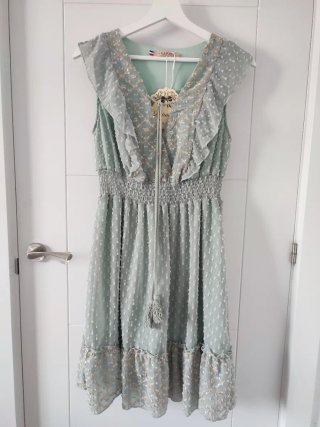 Vestido Papalayi verde talla S