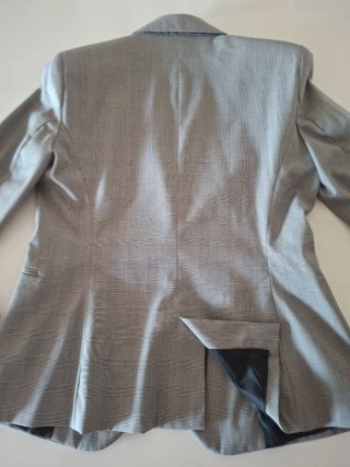 Americana Zara T.40 Cuadro de Gales Entallada