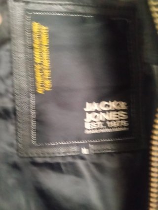 Cazadora cuero Jack & Jones negra