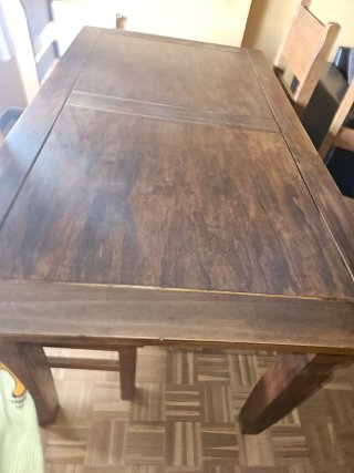 URGE Mesa de comedor de madera con 4 sillas