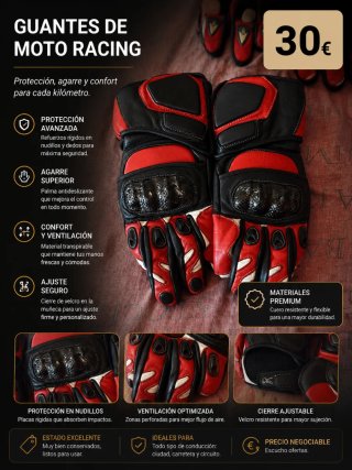 Guantes Moto Racing Premium 30€