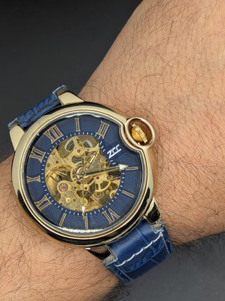 Orologio Automatico Skeleton 40 mm Stile Balloon –
