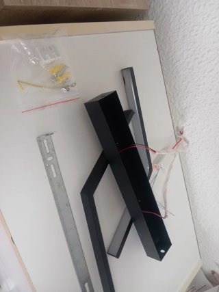Aplique LED Zigzag Negro