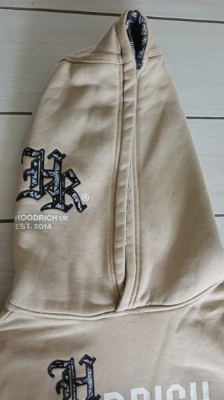 Felpa Hoodrich Beige con Cappuccio