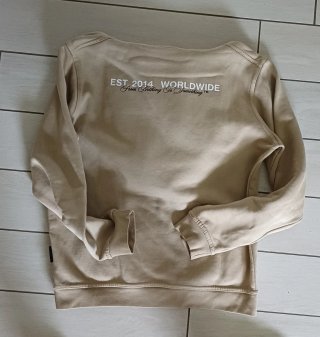 Felpa Hoodrich Beige con Cappuccio