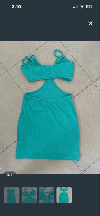 Vestido azul con estrella de mar