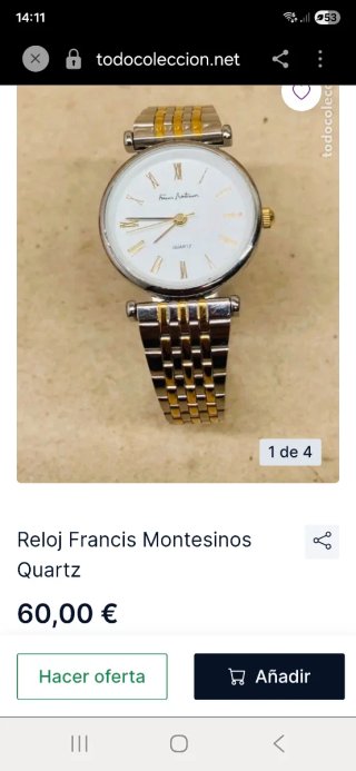 Reloj Francis Montesinos Vintage Quartz
