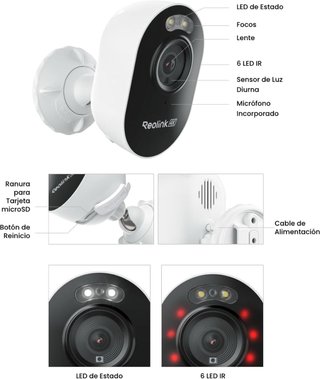 PACK Vigilancia 2 Cámaras + Hub REOLINK+Acces..