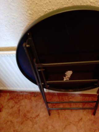 Mesa plegable cristal y metal