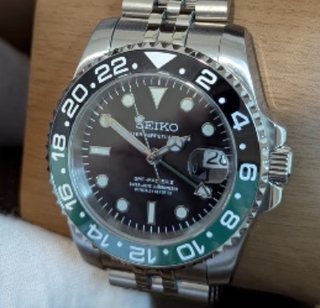 Reloj Seiko Mod GMT Sprinter Negro/Verde