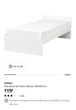 Due letti singoli per bambini bianchi in legno gemelli