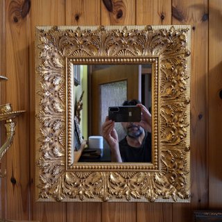 Specchio da parete oro 35x40 cm