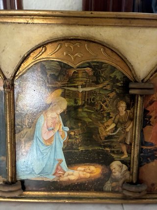 Retablo Tríptico Madera Natividad Fra Filippo