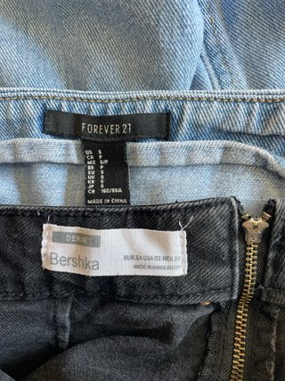 Lote Ropa Vaquera T34: 3 Pantalones y 2 Faldas