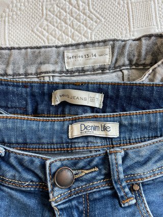 Lote Ropa Vaquera T34: 3 Pantalones y 2 Faldas