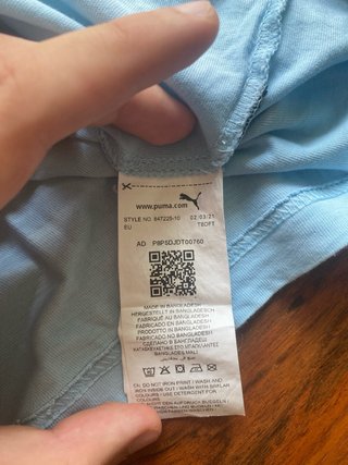 Camiseta corta azul claro Puma talla L
