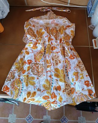 Mono corto estampado naranja