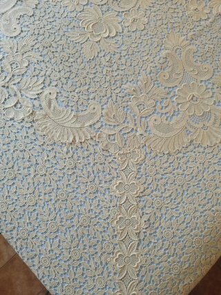 Copriletto pizzo Cantù fatto a mano matrimoniale
