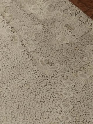 Copriletto pizzo Cantù fatto a mano matrimoniale