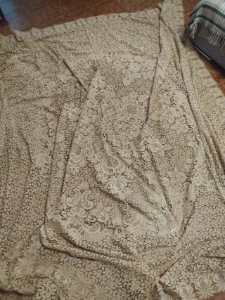 Copriletto pizzo Cantù fatto a mano matrimoniale