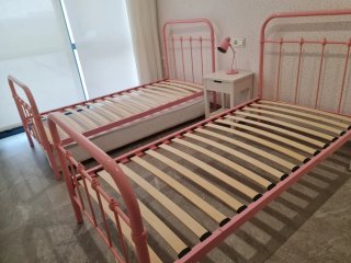 2 Camas Infantiles 90cm con colchón y 1 cama Nido