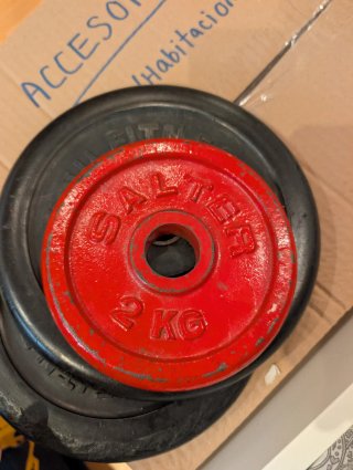 Pack 14 kg discos pesas (2x5kg + 2x2kg)