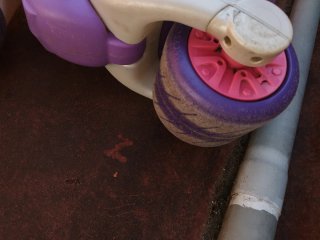 Moto Andador Infantil Rosa y Morado