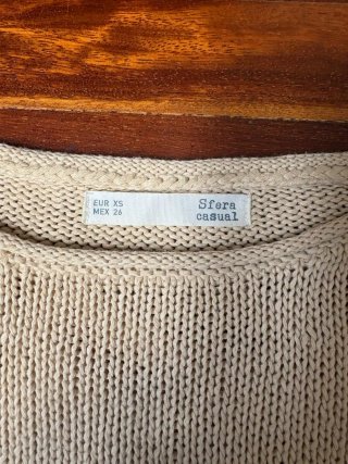 Jersey punto beige
