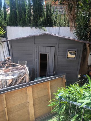 Caseta de sauna de madera