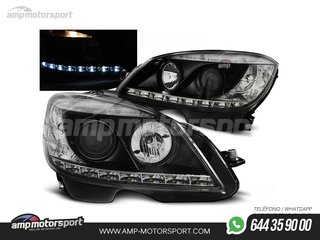 FAROS DELANTEROS LUZ DIURNA LED REAL DRL PARA MERCEDES CLASE C W204