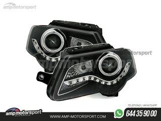 FAROS DELANTEROS OJOS DE ANGEL CCFL + LUZ DIURNA PARA VOLKSWAGEN PASSAT 3C