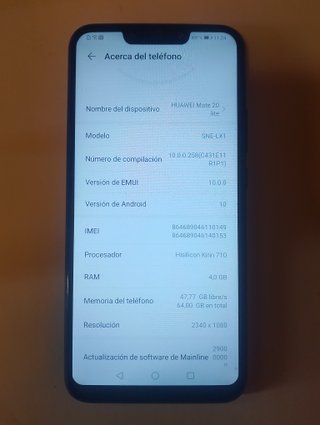 Huawei Mate 20 Lite (Ricondizionato) 4GB RAM 64GB
