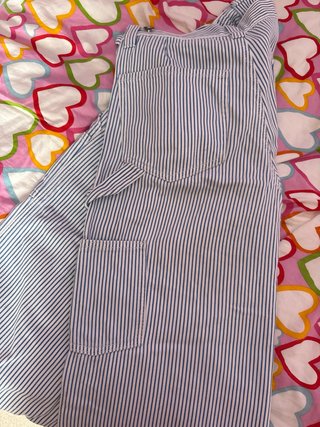 Pantalón cargo rayas azul y blanco