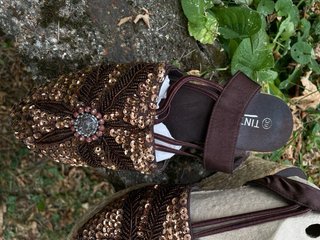 Sandali tipo Espadrillas con paillettes