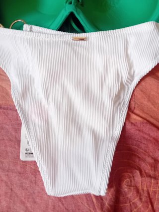 Costume da bagno donna verde e bianco