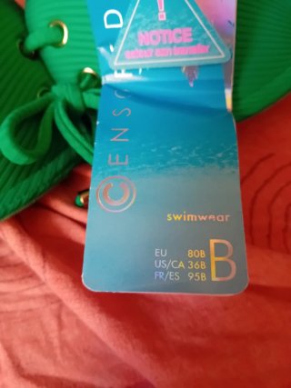 Costume da bagno donna verde e bianco