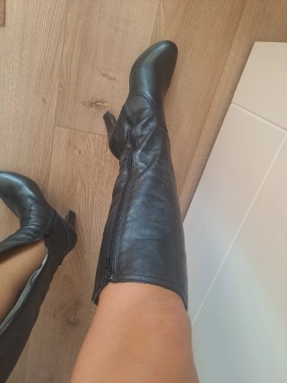Botas de piel negras talla 36 de piel piel