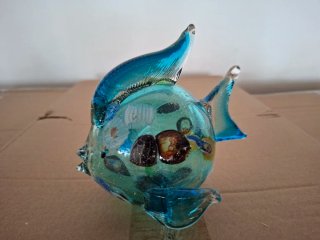 Pesce decorativo in vetro colorato