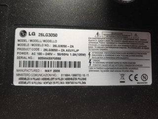 Televisión LG Negra  ( 26 pulgadas )