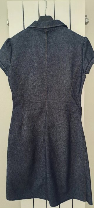 Vestido vaquero Zara manga corta cremallera