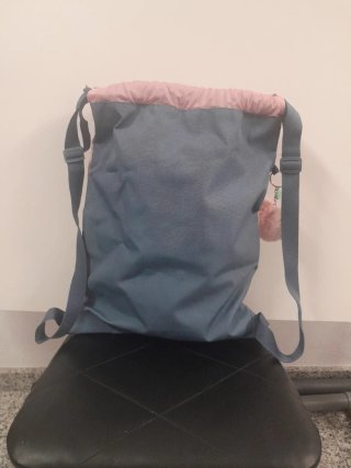 Saco Mochila Enso Corazones Rosas y Grises