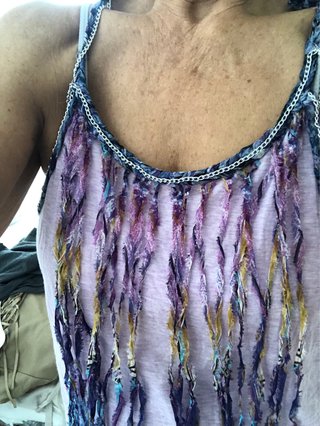 Top Custo Lila Flecos Cadenas T M