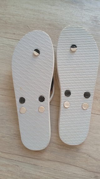 Infradito Donna Mare N.40 Beige Oro Bianco