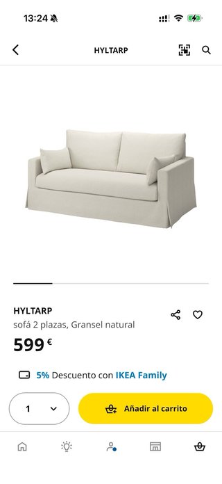 Sofá IKEA HYLTARP 2 plazas