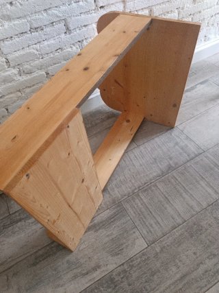 Cambiador bebé madera natural nube