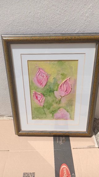 Pintura al óleo floral S. Silvino