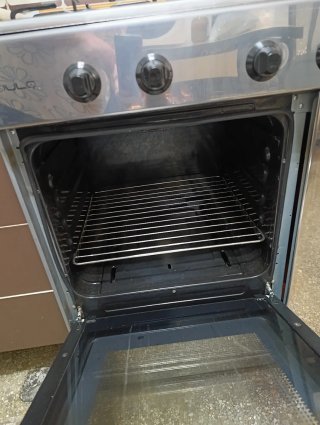 Cocina Acero inoxidable con portabombona de 90 cm